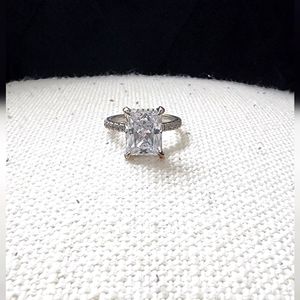 3 Carat Cubic Zirconia Emeral Cut Ring